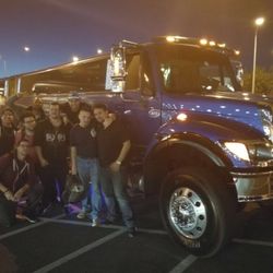 NTS Limo - The groom and his crew in front of our ride, the world's biggest limo!