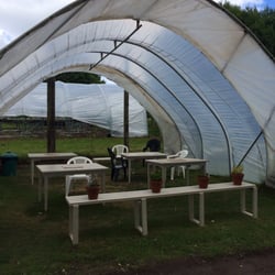 The Strawberry Shop - Outdoor seating, cute!