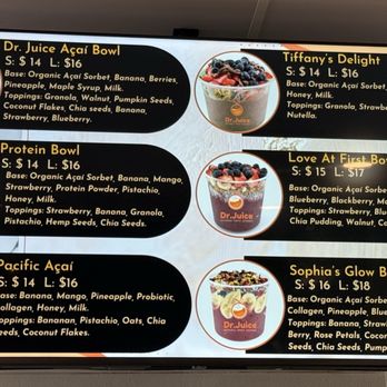 Dr Juice - Menu - Acai Bowls Near Me - Glendale, California Dr Juice - Menu - Acai Bowls Near Me - Glendale, California