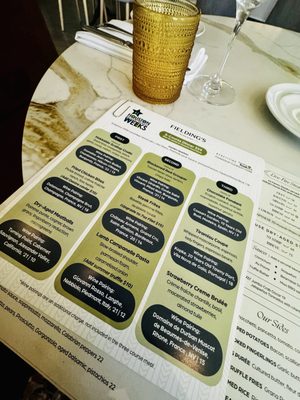 Menu photo 6 Fieldings Steak Houston, TX
