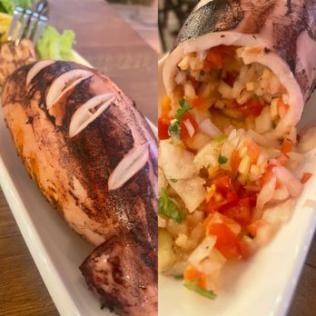 Timog - Grilled Squid. As it arrives and cut to see the interior. - Bars Near Me - Newark, California