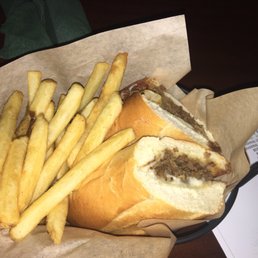 Philly cheesesteak with fries Philly cheesesteak with fries