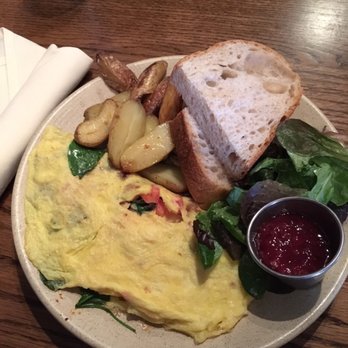 Avalon Cafe And Kitchen - Ann Arbor - Omelette combo with potatoes, toast, salad - Cafes Near Me - Ann Arbor, Michigan