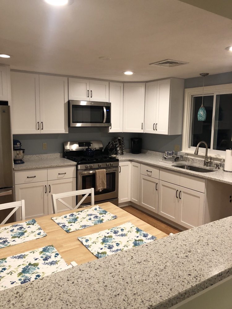 Sienna Shaker With Valle Nevado Granite Countertop Yelp