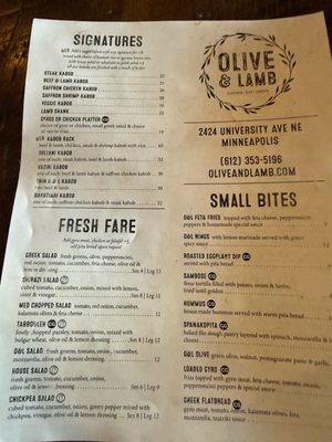 Menu photo 1 Olive & Lamb Minneapolis, MN Menu photo 1 Olive & Lamb Minneapolis, MN