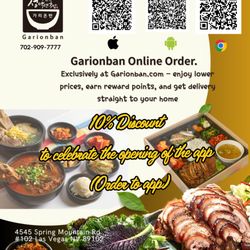 Garionban - 10% Discount  to celebrate the opening of the app  (Order to app)