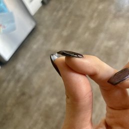 My friends nails after first being done on Tuesday.