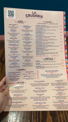Menu photo 2 La Cruderia Houston, TX