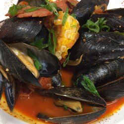 Tap & Vine - PEI Mussels in a smoked paprika broth!