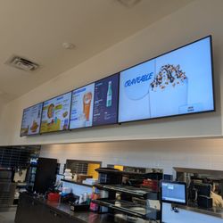 Cineplex Junxion - Menu. Kitchen is behind the counter.