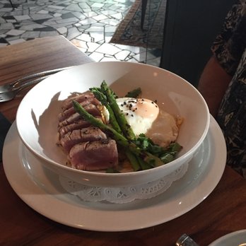t at The General Store - Pan-seared tuna, kimchi rice, grilled asparagus, local organic fried egg. - Breakfast & Brunch Near Me - Easton, Maryland t at The General Store - Pan-seared tuna, kimchi rice, grilled asparagus, local organic fried egg. - Breakfast & Brunch Near Me - Easton, Maryland