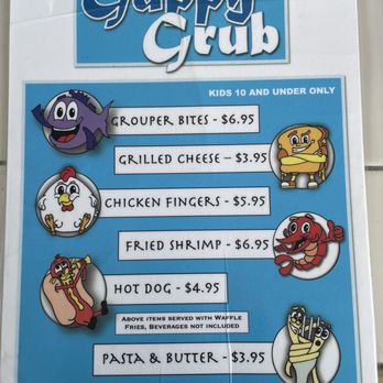Dockside Dave's - Kiddie menu - Seafood Near Me - Madeira Beach, Florida