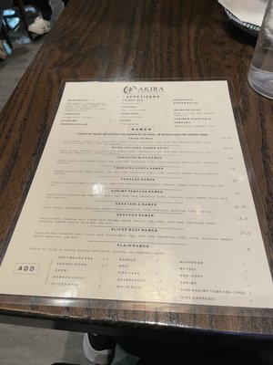 Menu photo 5 Akira Ramen Gambrills, MD