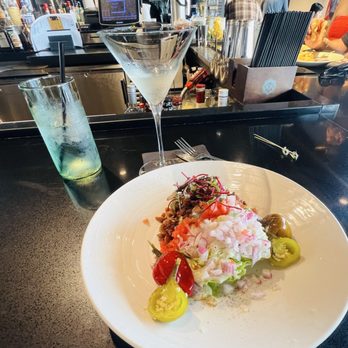 TEN 3 - My Un chopped Chop salad, with almost empty drinks, never refilled lol - New American Near Me - Albuquerque, New Mexico