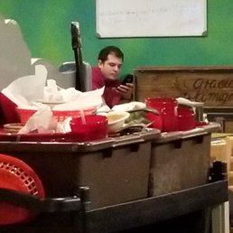 Server seems too busy to clean up bussed dishes or check on customers. "Welcome to Los Amigos, food is good, service will send you running."