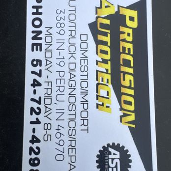 Precision Autotech - Here's our actual phone number and address which yelp can't seem to update properly! - Auto Repair Near Me - Peru, Indiana Precision Autotech - Here's our actual phone number and address which yelp can't seem to update properly! - Auto Repair Near Me - Peru, Indiana