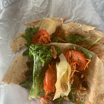Roly Poly Westplex - two tacos with lettuce, tomatoes, and cheese - Sandwiches Near Me - Bloomington, Indiana