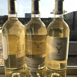 JJ Buckley Fine Wines - Three bottles or a really special rarity, "Y" from Chateau Yquem, a dry wine made from Sauternes grapes.