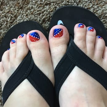 Shiny Nails - They even made my short, stubby toes all ready for the 4th. - Nail Salons Near Me - Brentwood, California Shiny Nails - They even made my short, stubby toes all ready for the 4th. - Nail Salons Near Me - Brentwood, California