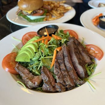 Lakeside Bistro - a plate of steak and salad - American Near Me - Santa Ana, California Lakeside Bistro - a plate of steak and salad - American Near Me - Santa Ana, California