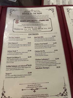 Menu photo 3 Buffalo Bill's Irma Hotel Cody, WY