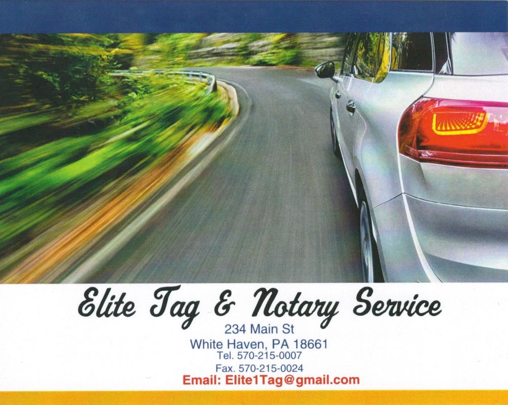 ELITE TAG & NOTARY SERVICE Updated June 2024 Request a Quote 234
