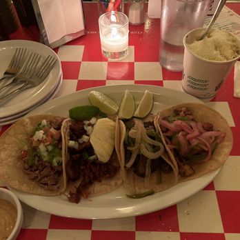 Tacombi - Carnitas Taco. Al Pastor Taco. Pollo Yucateco Taco. .Carne Asada Taco. Corn Esquites. - Mexican Near Me - New York, New York