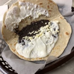 La Casita - Beans, cheese and sour cream.