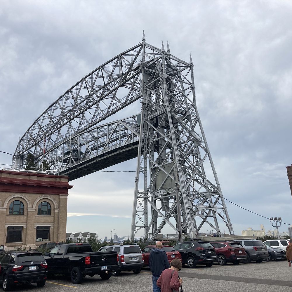 Aerial Lift Bridge - view of bridge in raised position (to allow ships to pass) - Local Flavor Near Me - Duluth, Minnesota Aerial Lift Bridge - view of bridge in raised position (to allow ships to pass) - Local Flavor Near Me - Duluth, Minnesota