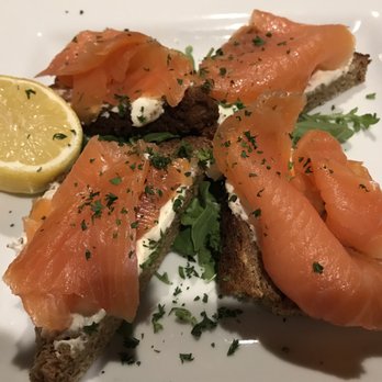 St. Stephen's Green - Smoked salmon on brown bread. Plenty of arugula to have a salad too. - Pubs Near Me - Mountain View, California St. Stephen's Green - Smoked salmon on brown bread. Plenty of arugula to have a salad too. - Pubs Near Me - Mountain View, California