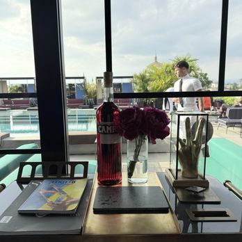 Ceresio 7 - Indoors (can see outdoor roof pool) - Lounges Near Me - Milan, Michigan