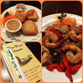 Tim Thai Restaurant - Curry Puffs and Drunken Noodles with Shrimp - Thai Near Me - Westminster, Maryland