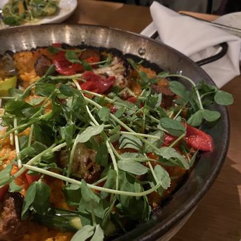Wildseed - Seasonal Paella, 4/5 My boyfriend, whose had paella in Spain, said that the dish was slightly undercooked but had good flavors - Vegetarian Near Me - Palo Alto, California Wildseed - Seasonal Paella, 4/5 My boyfriend, whose had paella in Spain, said that the dish was slightly undercooked but had good flavors - Vegetarian Near Me - Palo Alto, California