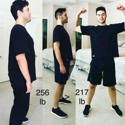 Get Fit with Monica - Before and after of Justin