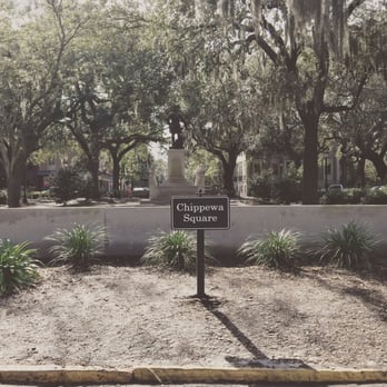 Chippewa Square - Where the famous Forrest Gump scene was shot. - Landmarks & Historical Buildings Near Me - Savannah, Georgia Chippewa Square - Where the famous Forrest Gump scene was shot. - Landmarks & Historical Buildings Near Me - Savannah, Georgia