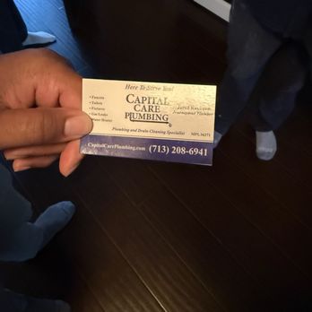 Capital Care Plumbing - Business card - Plumbing Near Me - Houston, Texas