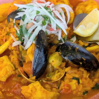 La Costanera - Peruvian paella, way too watery - Peruvian Near Me - Half Moon Bay, California