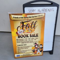 Desert Hot Springs Library - Friends of the Library Book Sale: November 3-4, 2022.