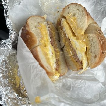 Kinderkamack Hot Bagels - Ham egg and cheese bagel sandwich - Bakeries Near Me - River Edge, New Jersey