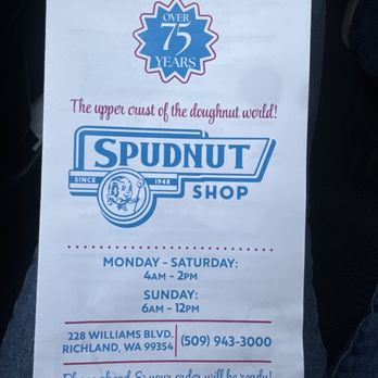 Spudnut Shop - Menu - Bakeries Near Me - Richland, Washington