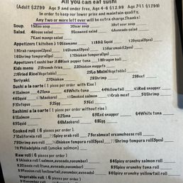 Dinner menu pricing as of Feb. 2025 Dinner menu pricing as of Feb. 2025