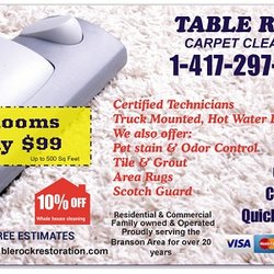 Table Rock Restoration & Carpet Cleaning - 10 % off Carpet Cleaning for new customers.