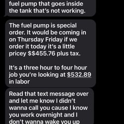 Ej’s Auto Repair Shop - I may be an idiot but they could've given me a total amount of the price, not break it down and let me figure it out.