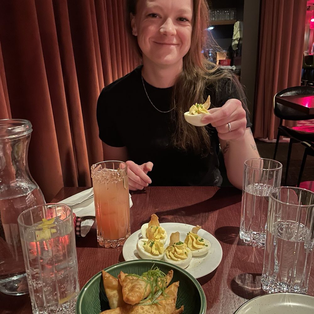 Lola’s - Deviled eggs, vegetarian cream cheese wontons, NA Paloma - American Near Me - Madison, Wisconsin Lola’s - Deviled eggs, vegetarian cream cheese wontons, NA Paloma - American Near Me - Madison, Wisconsin