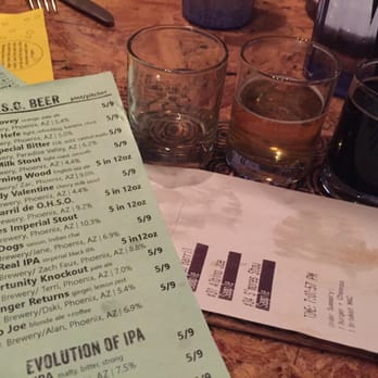 OHSO Brewery- Arcadia - My three choices from last night. - Breweries Near Me - Phoenix, Arizona