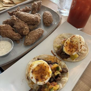 Hard Bean Brunch - Chicken quesadilla Waffle coated Brunch wings Jammy egg and steak tacos - Breakfast & Brunch Near Me - Vancouver, British Columbia