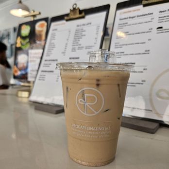 Reborn Coffee - Latte with strawberry puree - Coffee & Tea Near Me - Diamond Bar, California