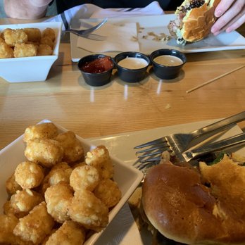 Bootleggers - My husband got a blue cheese burger and I got a mushroom burger! - Burgers Near Me - Lynchburg, Virginia Bootleggers - My husband got a blue cheese burger and I got a mushroom burger! - Burgers Near Me - Lynchburg, Virginia