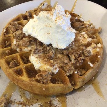 Town & Country Restaurant - Fave: pumpkin waffle topped with ricotta cheese, candied walnuts - Breakfast & Brunch Near Me - Bath, Pennsylvania Town & Country Restaurant - Fave: pumpkin waffle topped with ricotta cheese, candied walnuts - Breakfast & Brunch Near Me - Bath, Pennsylvania