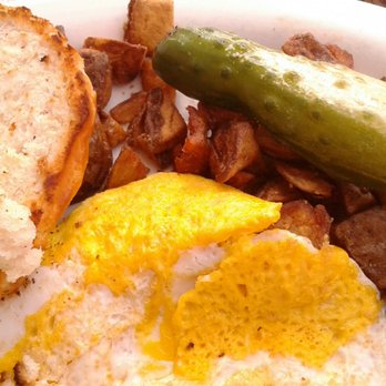 Toast - Care for pickle juice on your dried up potatoes? Squeeze it like lemon. - Breakfast & Brunch Near Me - Asbury Park, New Jersey